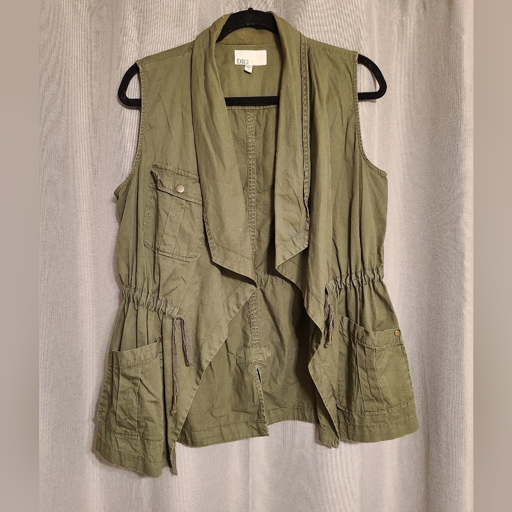 DR2 Army Green Cargo Sleevless Vest